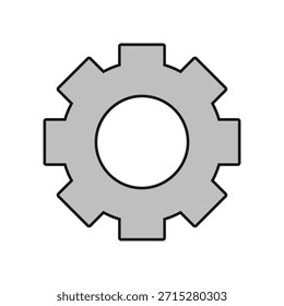 Engranaje de rueda. símbolo de icono de Vector