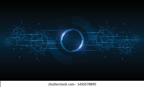 Gear Wheel connecting concept abstract technology background