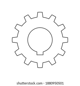 Gear Wheel Contour Black Vector Drawing Stock Vector (Royalty Free ...