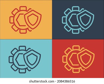 Vorlage für das Logo für die Steuerung des Zahnrades, einfaches flaches Symbol für Rad, Getriebe, Steuerung