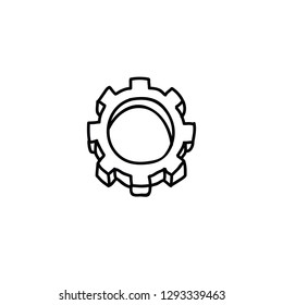 gear wheel doodle icon