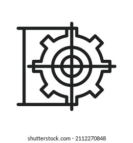 Gear Wheel Drawing icon vector image. Can also be used for Physical Fitness. Suitable for mobile apps, web apps and print media.