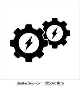 Gear wheel energy icon. vector illustration of gear wheel energy icon on white background. eps 10