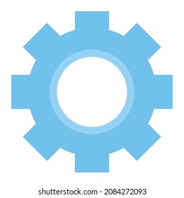 icono de rueda de engranajes plano