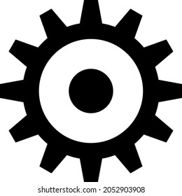 Gear wheel icon with flat style. Isolated vector gear wheel icon image, simple style.
