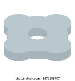 Gear wheel icon. Isometric of gear wheel vector icon for web design isolated on white background