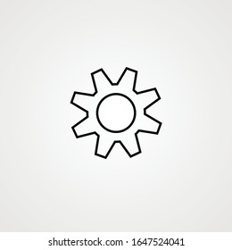 gear wheel icon line vector 