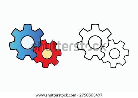 Gear Wheel Icon – Machinery, Technology, and Process Symbol