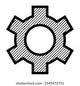 Zahnradsymbol. Einrichtungssymbol
