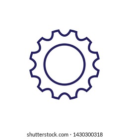 gear wheel icon trendy flat design