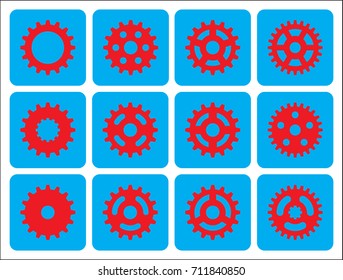 Gear wheel icons
