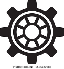 gear wheel icons on white background