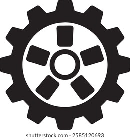 gear wheel icons on white background
