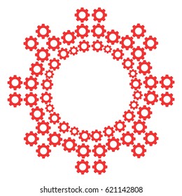 Gear Wheel Illustration vector illustration. a flat illustration iconic design.