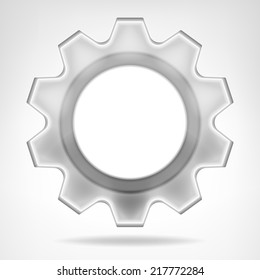 gear wheel inner text space template isolated vector illustration