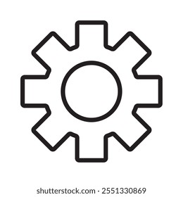 gear wheel line icon style