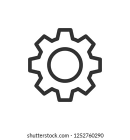 gear wheel. linear icon. Line with editable stroke