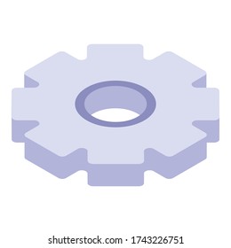 Gear wheel manager icon. Isometric of gear wheel manager vector icon for web design isolated on white background