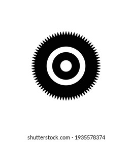 Gear wheel on white background flat icon vector illustration