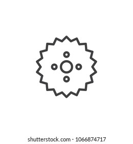 Gear wheel outline icon. linear style sign for mobile concept and web design. Cogwheel simple line vector icon. Setting symbol, logo illustration. Pixel perfect vector graphics