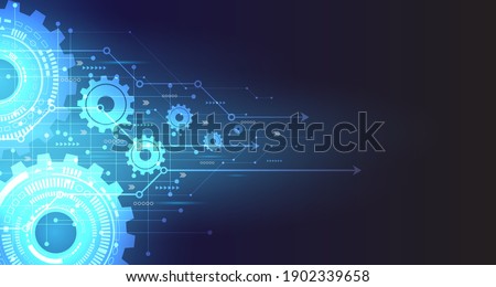 Gear wheel pattern on powder circuit, electronic light line on background EP-2.Used for decoration work, advertising board, message board, logo, etc.