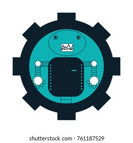 gear wheel with a robot icon