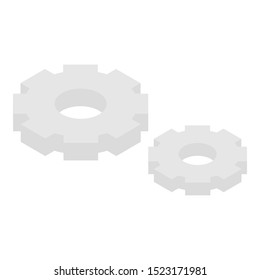 Gear wheel set icon. Isometric of gear wheel set vector icon for web design isolated on white background