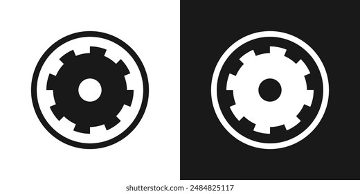Juego de ruedas dentadas, icono de engranajes. Vector