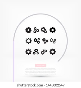 gear wheel set vector icon cog; icon; cogs; machine; set; cogwheel; symbol;