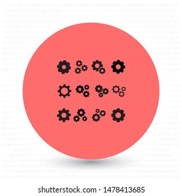 gear wheel set vector icon cog; icon; cogs; machine; set; cogwheel; symbol;