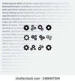 gear wheel set vector icon cog; icon; cogs; machine; set; cogwheel; symbol;