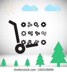 gear wheel set vector icon cog; icon; cogs; machine; set; cogwheel; symbol;
