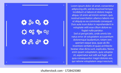 cog de icono vectorial del conjunto de ruedas de engranajes; icono; cogs; máquina; establecer; rueda cognitiva; símbolo;