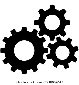 Gear wheel for settings. Thinking process. vector icon.