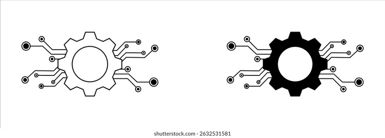 Gear wheel sociology icon set. Outline gear wheel sociology vector icon for web design isolated on white background
Vector illustration.EPS 10.