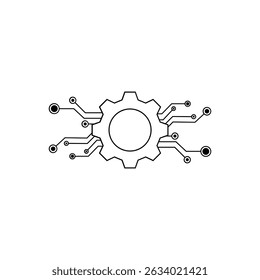 Gear wheel sociology line icon. Outline gear wheel sociology vector icon for web design isolated on white background
Vector illustration.