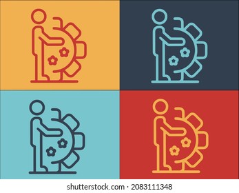Gear Wheel System Logo Template, Simple Flat Icon of system,wheel,gear