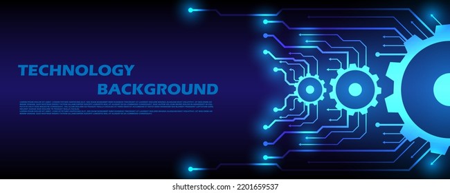 Gear wheel, technology, high-tech, future, modern, networking circuit board EP.9.hi-tech communication concept innovation vector illustration background 