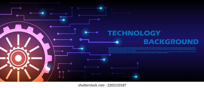 Gear wheel, technology, high-tech, future, modern, networking circuit board EP.3.hi-tech communication concept innovation vector illustration background 