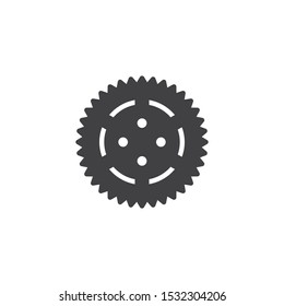 Gear wheel vector icon. Cogwheel filled flat sign for mobile concept and web design. Cog gear glyph icon. Symbol, logo illustration. Vector graphics