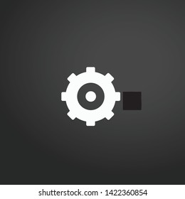 Gear Wheel vector icon. Gear Wheel concept stroke symbol design. Thin graphic elements vector illustration, outline pattern for your web site design, logo, UI. EPS 10.