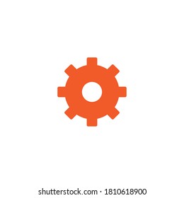 Ilustración del icono del vector de la rueda del engranaje