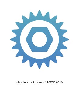 gear wheel vector icon isolated