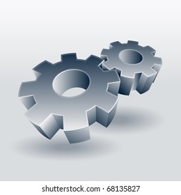 Gear wheel vector symbol.