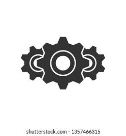 Gear wheels black icon
