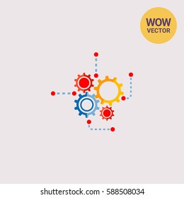 Gear Wheels as Engineering Concept Icon