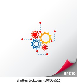 Gear Wheels as Engineering Concept Icon