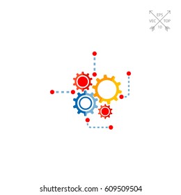 Gear Wheels Engineering Concept Icon Stock Vector (Royalty Free ...