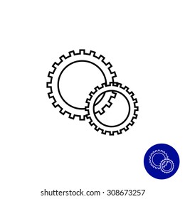 Gear wheels icon