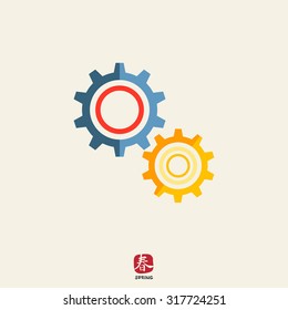 Gear wheels icon